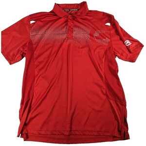 Echo Function Polo Men's Red Short Sleeve Athleisure Golf Performance Size XL‎